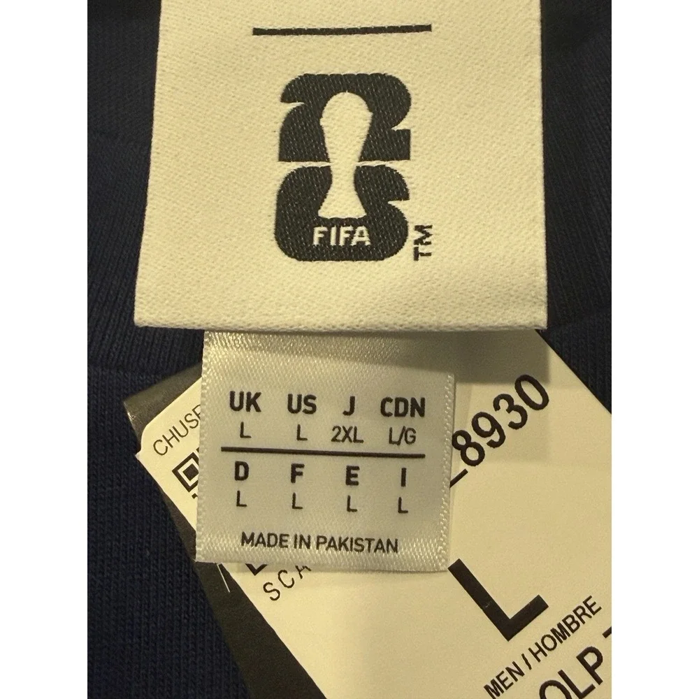 Adidas USA FIFA World Cup 2026 OLP Tee Navy Blue Mens Large JZ8930